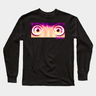 Purple Anime Girl Eyes Long Sleeve T-Shirt